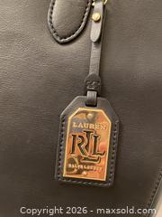 MaxSold Auction: Ralph Lauren Lauren RLL Black Leather Satchel Tote Shoulder Bag - Toronto (Ontario, Canada) SELLER MANAGED Downsizing Online Auction - O'connor Drive (CONDO)