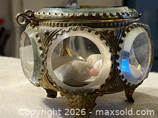 MaxSold Auction: Victorian/Antique Brass and Beveled Glass Jewelry Trinket Box - Toronto (Ontario, Canada) SELLER MANAGED Downsizing Online Auction - O'connor Drive (CONDO)