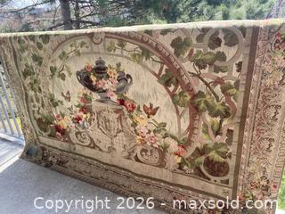 MaxSold Auction: Vintage French Goblys Tapestry Woven Floral Wall Hanging 81 x 56 in - Toronto (Ontario, Canada) SELLER MANAGED Downsizing Online Auction - O'connor Drive (CONDO)