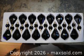 MaxSold Auction: 16 Black Drop Crystals. Unique. - Toronto (Ontario, Canada) SELLER MANAGED Downsizing Online Auction - Chesswood Drive (STORAGE)
