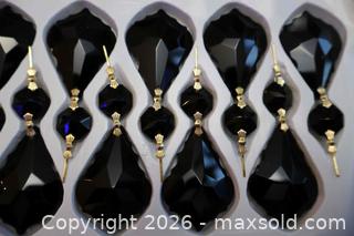 MaxSold Auction: 16 Black Drop Crystals. Unique. - Toronto (Ontario, Canada) SELLER MANAGED Downsizing Online Auction - Chesswood Drive (STORAGE)