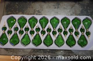 MaxSold Auction: 16 New Drop Crystals Emerald Green Unique. - Toronto (Ontario, Canada) SELLER MANAGED Downsizing Online Auction - Chesswood Drive (STORAGE)