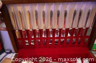 MaxSold Auction: 1 Silverplate Cutlery Box filled with silverplate. - Toronto (Ontario, Canada) SELLER MANAGED Downsizing Online Auction - Chesswood Drive (STORAGE)