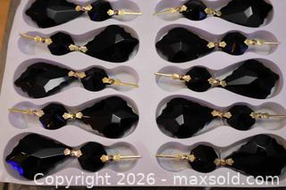 MaxSold Auction: 20 Small Black drop Crystals for Chandelier.  - Toronto (Ontario, Canada) SELLER MANAGED Downsizing Online Auction - Chesswood Drive (STORAGE)