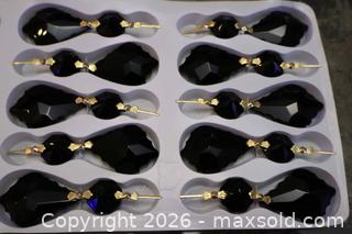 MaxSold Auction: 20 Small Black drop Crystals for Chandelier.  - Toronto (Ontario, Canada) SELLER MANAGED Downsizing Online Auction - Chesswood Drive (STORAGE)