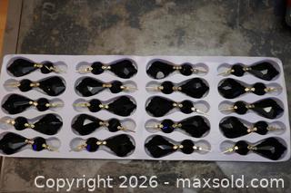 MaxSold Auction: 20 Small Black drop Crystals lot 2  - Toronto (Ontario, Canada) SELLER MANAGED Downsizing Online Auction - Chesswood Drive (STORAGE)