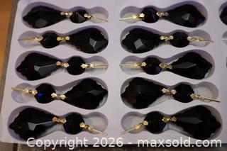 MaxSold Auction: 20 Small Black drop Crystals lot 2  - Toronto (Ontario, Canada) SELLER MANAGED Downsizing Online Auction - Chesswood Drive (STORAGE)