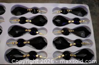 MaxSold Auction: 20 Small Black drop Crystals lot 2  - Toronto (Ontario, Canada) SELLER MANAGED Downsizing Online Auction - Chesswood Drive (STORAGE)
