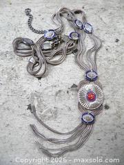MaxSold Auction: 1930-40 solid Russian Turkish Inspired STERLING Foxtail Necklace - Victoria (British Columbia, Canada) SELLER MANAGED Downsizing Online Auction - Gorge Road. East (CONDO)