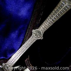 MaxSold Auction: Large boxed antique 1877 Collectible STERLING spoon - Victoria (British Columbia, Canada) SELLER MANAGED Downsizing Online Auction - Gorge Road. East (CONDO)