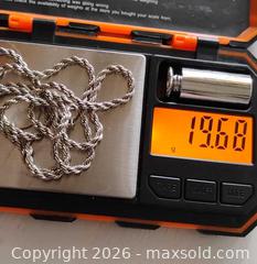 MaxSold Auction: Long thick sterling chain with St Christopher sterling pendant - Victoria (British Columbia, Canada) SELLER MANAGED Downsizing Online Auction - Gorge Road. East (CONDO)