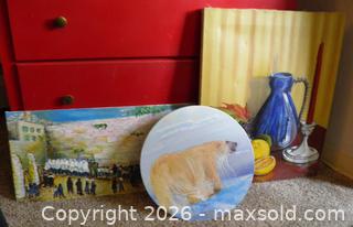 MaxSold Auction: LOT of Acrylic Paintings-Unframed - Victoria (British Columbia, Canada) SELLER MANAGED Downsizing Online Auction - Gorge Road. East (CONDO)