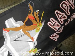 MaxSold Auction: Man Cave Flag- Martini Time Happy Hour  - Victoria (British Columbia, Canada) SELLER MANAGED Downsizing Online Auction - Gorge Road. East (CONDO)