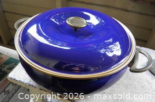 MaxSold Auction: NEW- Vintage Copco Sam Lebowitz designed enameled cast iron Dutch oven made in Spain - Victoria (British Columbia, Canada) SELLER MANAGED Downsizing Online Auction - Gorge Road. East (CONDO)