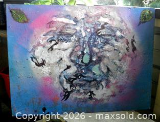 MaxSold Auction: Unframed LARGE Colorful Acrylic - Victoria (British Columbia, Canada) SELLER MANAGED Downsizing Online Auction - Gorge Road. East (CONDO)