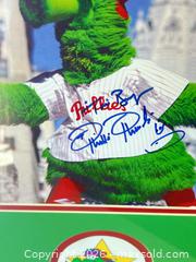 MaxSold Auction: SIGNED Phillie Phanatic Framed Photo – Iconic Philly Landmark Shot - Philadelphia (Pennsylvania, USA) SELLER MANAGED Downsizing Online Auction - B Street (STORAGE)