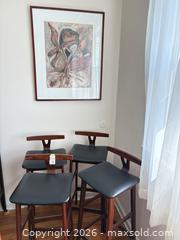 MaxSold Auction: Lot: 4 Mid-Century Bar Stools and Framed Print - Wilmington (Delaware, USA) SELLER MANAGED Estate Sale Online Auction - Maclary Drive