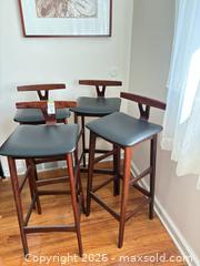 MaxSold Auction: Lot: 4 Mid-Century Bar Stools and Framed Print - Wilmington (Delaware, USA) SELLER MANAGED Estate Sale Online Auction - Maclary Drive