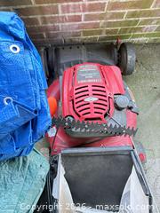 MaxSold Auction: Troy-Bilt 21 in Gas Push Lawn Mower, 2 tarps, and garden supplies for fertilizer spreader - Wilmington (Delaware, USA) SELLER MANAGED Estate Sale Online Auction - Maclary Drive