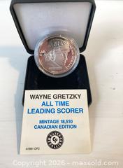 MaxSold Auction: Wayne Gretzky Commemorative .999 Silver 1 oz Medallion - Aurora (Ontario, Canada) SELLER MANAGED Downsizing Online Auction -  Kane Crescent
