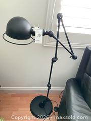 MaxSold Auction: Modern Industrial Black Metal Floor Lamp - Los Angeles (California, USA) PARTNER MANAGED Moving Online Auction - Erwin Street (CONDO)