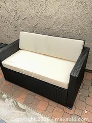 MaxSold Auction: Outsunny Outdoor Resin Wicker Loveseat with Table & Rug - Los Angeles (California, USA) PARTNER MANAGED Moving Online Auction - Erwin Street (CONDO)