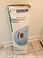 MaxSold Auction: The Container Store Adjustable Chrome Garment Rack - Los Angeles (California, USA) PARTNER MANAGED Moving Online Auction - Erwin Street (CONDO)