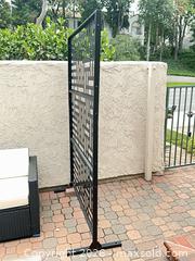 MaxSold Auction: Verdetek Black Powder-Coated Steel Privacy Screen / Patio Panel 77x45 - Los Angeles (California, USA) PARTNER MANAGED Moving Online Auction - Erwin Street (CONDO)