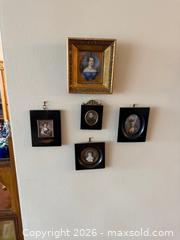 MaxSold Auction: Lot of 5 Framed Portrait Miniatures – Decorative Wall Art - Toronto (Ontario, Canada) SELLER MANAGED Estate Sale Online Auction - Walmer Road (CONDO)