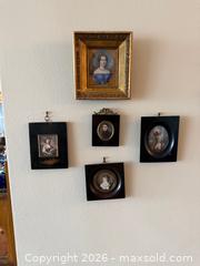 MaxSold Auction: Lot of 5 Framed Portrait Miniatures – Decorative Wall Art - Toronto (Ontario, Canada) SELLER MANAGED Estate Sale Online Auction - Walmer Road (CONDO)