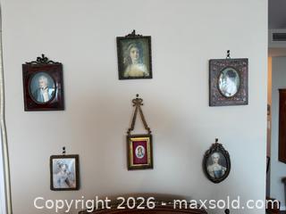 MaxSold Auction: Lot of 6 Framed Portrait Miniatures – Decorative Wall Art - Toronto (Ontario, Canada) SELLER MANAGED Estate Sale Online Auction - Walmer Road (CONDO)
