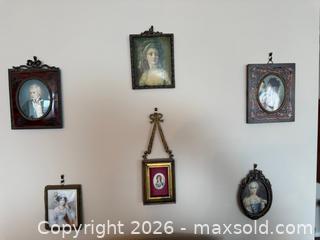 MaxSold Auction: Lot of 6 Framed Portrait Miniatures – Decorative Wall Art - Toronto (Ontario, Canada) SELLER MANAGED Estate Sale Online Auction - Walmer Road (CONDO)