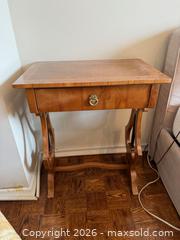 MaxSold Auction: PAIR OF Biedermeier Style Side Tables with Lyre-Shaped Legs - Toronto (Ontario, Canada) SELLER MANAGED Estate Sale Online Auction - Walmer Road (CONDO)