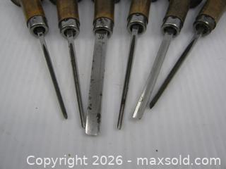 MaxSold Auction: Old Henkel Chisel Woodcarving Tools x 6 - Esquimalt (British Columbia, Canada) SELLER MANAGED Downsizing Online Auction - Yarrow Place