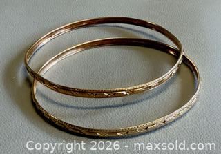 MaxSold Auction: (2) Vintage Italian Signed TOB 10K Yellow Gold Bangles - Marked  - Toronto (Ontario, Canada) PARTNER MANAGED Reseller Online Auction - Queen Street West