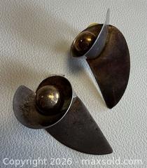 MaxSold Auction: Modernist Signed Burkhardt BIRKS 925 Silver Earrings - Marked  - Toronto (Ontario, Canada) PARTNER MANAGED Reseller Online Auction - Queen Street West