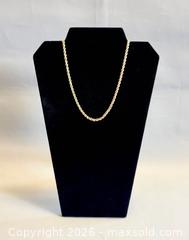 MaxSold Auction: Vintage 10K Yellow Gold Rope Chain Necklace - Marked  - Toronto (Ontario, Canada) PARTNER MANAGED Reseller Online Auction - Queen Street Wt.