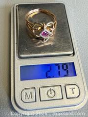 MaxSold Auction: Vintage 14K (750)  Yellow Gold Ruby Ring - Marked  - Toronto (Ontario, Canada) PARTNER MANAGED Reseller Online Auction - Queen Street West