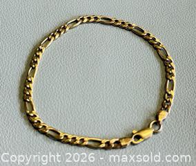 MaxSold Auction: Vintage 14K Yellow Gold Italian Figaro Bracelet - Marked  - Toronto (Ontario, Canada) PARTNER MANAGED Reseller Online Auction - Queen Street Wt.
