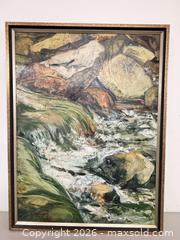MaxSold Auction: Vintage Framed Signed & Dated 1971 Original Textured Painting on Board  - Toronto (Ontario, Canada) PARTNER MANAGED Reseller Online Auction - Queen Street West