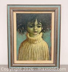 MaxSold Auction: Vintage Framed Signed Original Painting By William Winter - Title "The White Sweater" - Toronto (Ontario, Canada) PARTNER MANAGED Reseller Online Auction - Queen Street West
