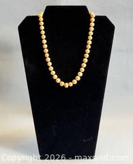 MaxSold Auction: Vintage Golden South Sea Pearl Necklace with 18K Yellow Gold (750) Clasp - Marked  - Toronto (Ontario, Canada) PARTNER MANAGED Reseller Online Auction - Queen Street West
