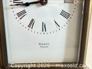 MaxSold Auction:  Vintage KENTS' TORONTO Brass Carriage Clock - Toronto (Ontario, Canada) PARTNER MANAGED Reseller Online Auction - Queen Street West