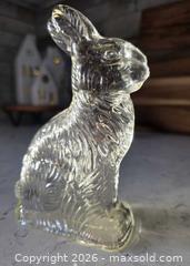 MaxSold Auction: 1940s - Jeannette Glass Co. Clear Pressed Glass Rabbit Figurine - Mint Condition - Kingston (Ontario, Canada) SELLER MANAGED Downsizing Online Auction - Abdo Road