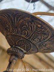 MaxSold Auction: Antique Brass 5-Light Chandelier, Stamped and Tagged, Made in Spain  - Kingston (Ontario, Canada) SELLER MANAGED Downsizing Online Auction - Abdo Road