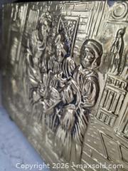 MaxSold Auction: Brass Magazine & Coal Scuttle with Embossed Relief Scene -  - Kingston (Ontario, Canada) SELLER MANAGED Downsizing Online Auction - Abdo Road