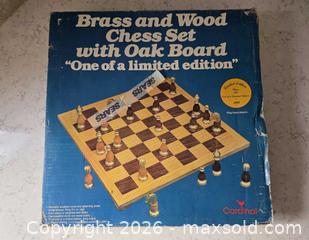 MaxSold Auction: Cardinal 1984 Limited Edition Wood & Brass Chess Set - Kingston (Ontario, Canada) SELLER MANAGED Downsizing Online Auction - Abdo Road