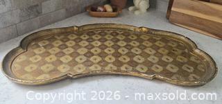 MaxSold Auction: Large Vintage Florentine Gilded Wood Decorative Centerpiece Tray, Made in Italy - Kingston (Ontario, Canada) SELLER MANAGED Downsizing Online Auction - Abdo Road