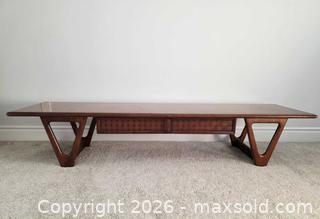 MaxSold Auction: MCM - Lane coffee table made by Knechtel in Hanover, Ontario -  Mid-Century Modern Solid Wood Coffee Table, Brown - Kingston (Ontario, Canada) SELLER MANAGED Downsizing Online Auction - Abdo Road