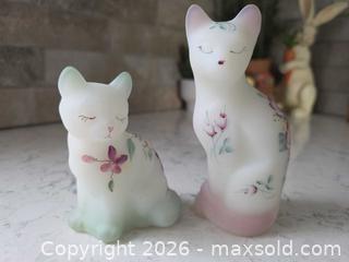 MaxSold Auction: Vintage - Fenton Handpainted Matte/Satin Glass Cat Figurines, Both Signed by Different Artists - Kingston (Ontario, Canada) SELLER MANAGED Downsizing Online Auction - Abdo Road